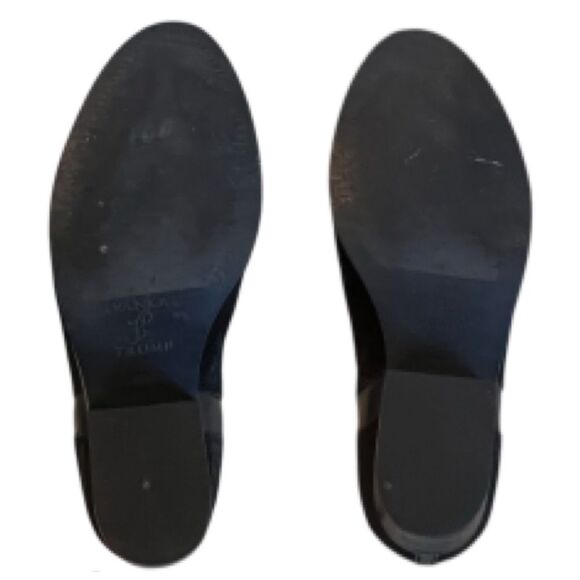 Ivanka Trump Black Leather & Suede Ankle Booties - Picture 8 of 16